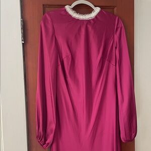 Ieena Mac Duggal Fuchsia Long Sleeve Dress NWT 26575